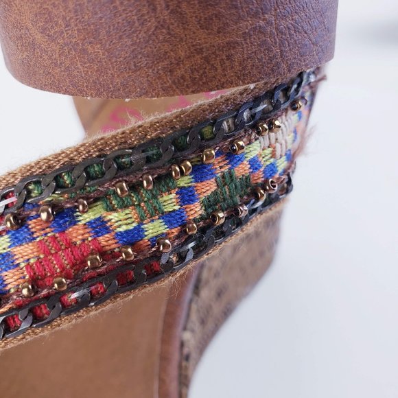 JellyPop Beaded Wicker Wedge Size 8 - Picture 9 of 14